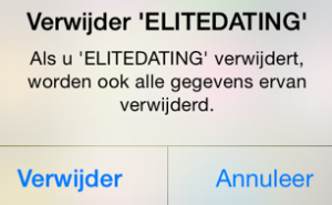 Elitedating app verwijderen definitief iOS