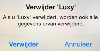 Luxy app definitief verwijderen iOS