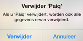 Paiq app definitief verwijderen van iOS