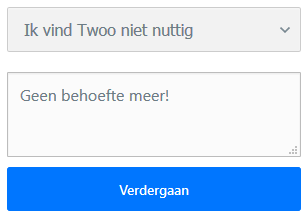 Twoo reden van uitschrijving