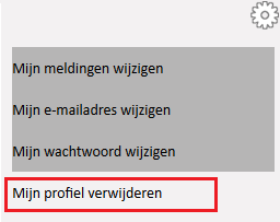Relatie.nl menu mijn profiel verwijderen