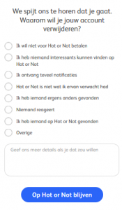 Hot or not extra reden van uitschrijven