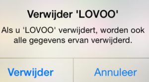 Lovoo app verwijderen van iOS definitief