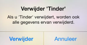 Tinder app definitief verwijderen van iOS
