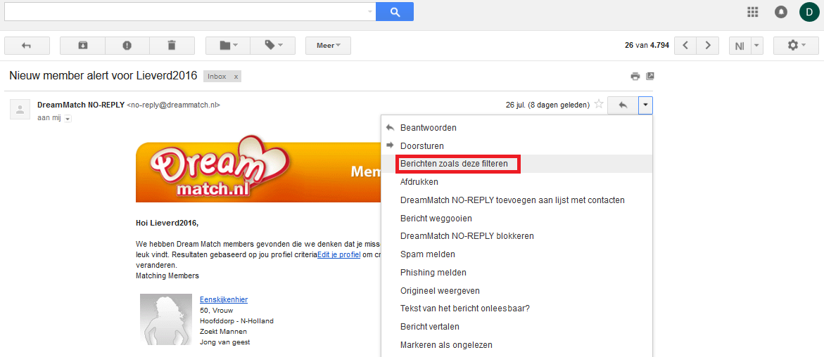 gmail berichten zoals deze filteren