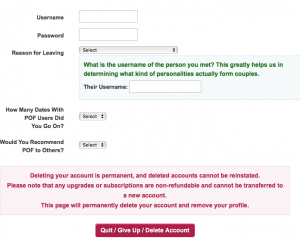 How do i delete pof permanently account